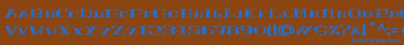 PeacockNormal Font – Blue Fonts on Brown Background