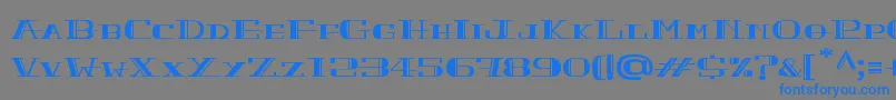 PeacockNormal Font – Blue Fonts on Gray Background