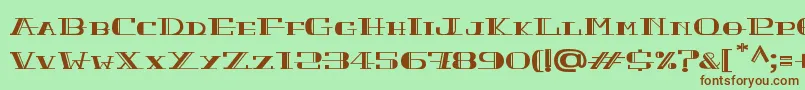 PeacockNormal Font – Brown Fonts on Green Background