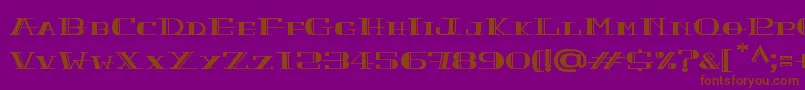 PeacockNormal Font – Brown Fonts on Purple Background