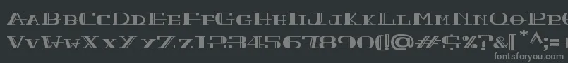 PeacockNormal Font – Gray Fonts on Black Background