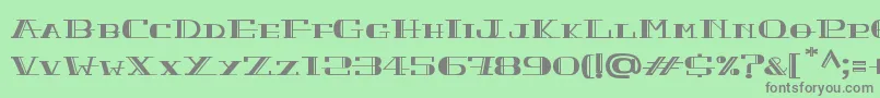 フォントPeacockNormal – 緑の背景に灰色の文字