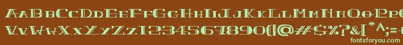 PeacockNormal Font – Green Fonts on Brown Background