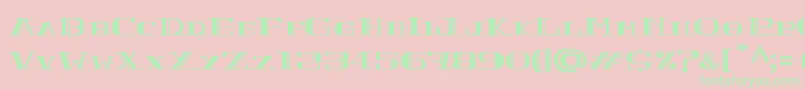 PeacockNormal Font – Green Fonts on Pink Background