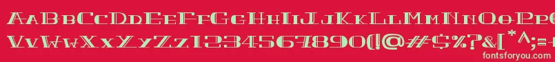 PeacockNormal Font – Green Fonts on Red Background