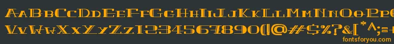 フォントPeacockNormal – 黒い背景にオレンジの文字