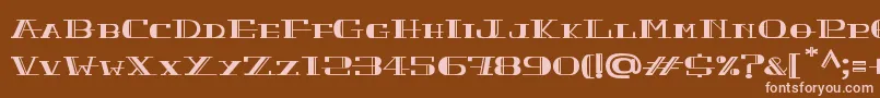 PeacockNormal Font – Pink Fonts on Brown Background