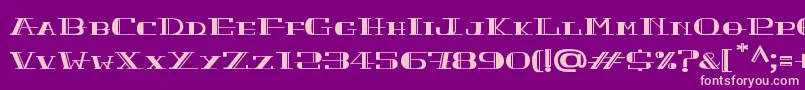 PeacockNormal Font – Pink Fonts on Purple Background