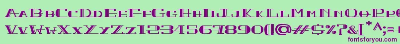 PeacockNormal Font – Purple Fonts on Green Background