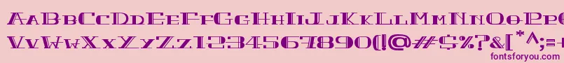 PeacockNormal Font – Purple Fonts on Pink Background