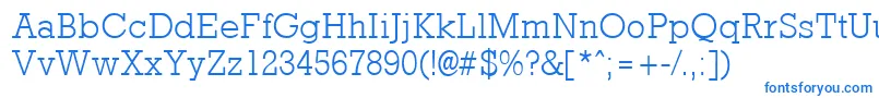 RockneyLight-fontti – siniset fontit valkoisella taustalla