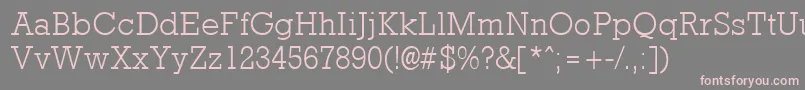 RockneyLight Font – Pink Fonts on Gray Background