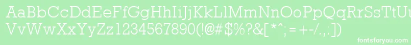 RockneyLight Font – White Fonts on Green Background