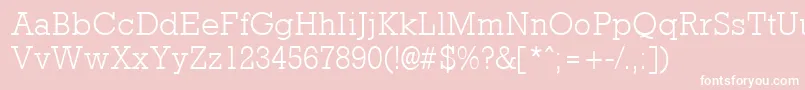 RockneyLight Font – White Fonts on Pink Background