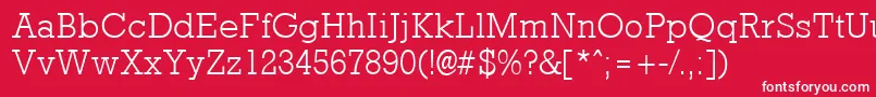 RockneyLight Font – White Fonts on Red Background