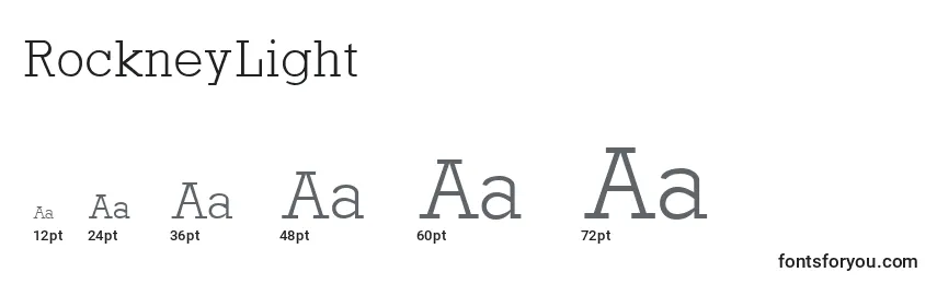 RockneyLight Font Sizes