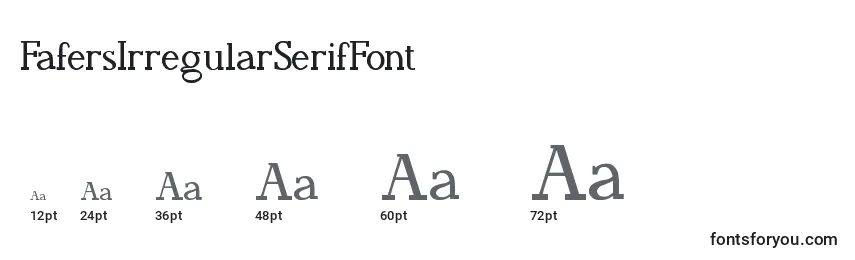 FafersIrregularSerifFont Font Sizes