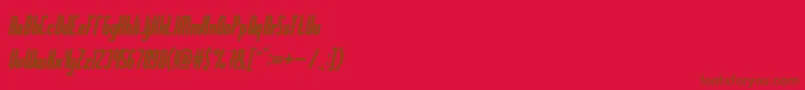 fuente KnowledgePowerItalicBold – Fuentes Marrones Sobre Fondo Rojo
