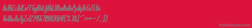 KnowledgePowerItalicBold Font – Gray Fonts on Red Background