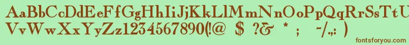 Fairfaxs Font – Brown Fonts on Green Background