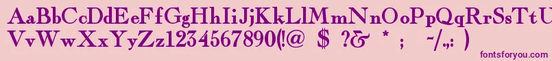 Fairfaxs Font – Purple Fonts on Pink Background