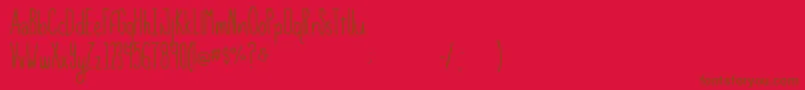 StrawberryAvalanche Font – Brown Fonts on Red Background