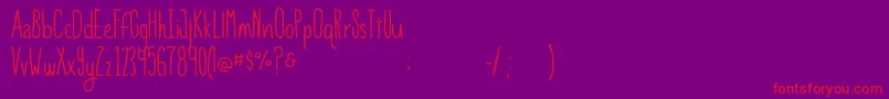 StrawberryAvalanche Font – Red Fonts on Purple Background
