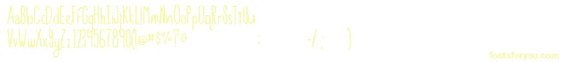 StrawberryAvalanche Font – Yellow Fonts on White Background