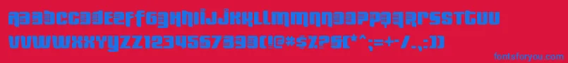 FreshBionikSe Font – Blue Fonts on Red Background