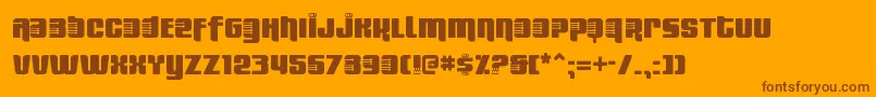FreshBionikSe-Schriftart – Braune Schriften auf orangefarbenem Hintergrund