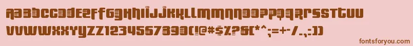FreshBionikSe Font – Brown Fonts on Pink Background