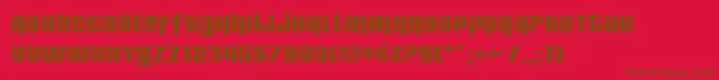 FreshBionikSe Font – Brown Fonts on Red Background