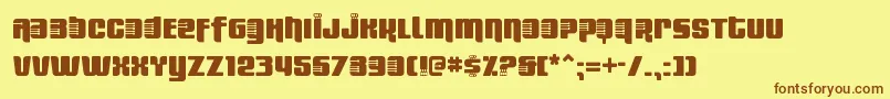 FreshBionikSe Font – Brown Fonts on Yellow Background