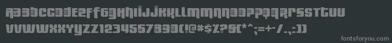 FreshBionikSe-fontti – harmaat kirjasimet mustalla taustalla