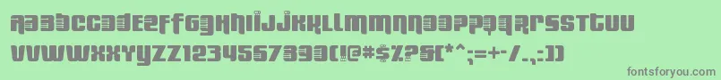 FreshBionikSe Font – Gray Fonts on Green Background