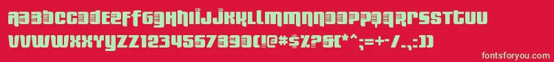 FreshBionikSe Font – Green Fonts on Red Background