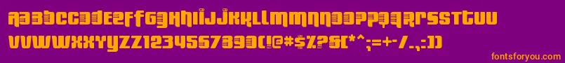 FreshBionikSe Font – Orange Fonts on Purple Background