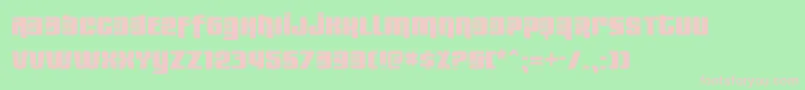 FreshBionikSe-fontti – vaaleanpunaiset fontit vihreällä taustalla