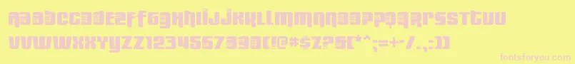 FreshBionikSe Font – Pink Fonts on Yellow Background