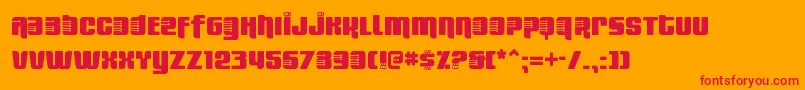 FreshBionikSe Font – Red Fonts on Orange Background