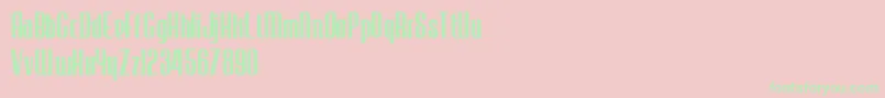 JecrFontRegular Font – Green Fonts on Pink Background