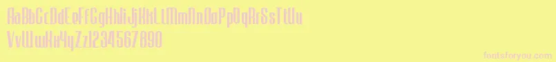 JecrFontRegular Font – Pink Fonts on Yellow Background