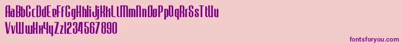 JecrFontRegular Font – Purple Fonts on Pink Background