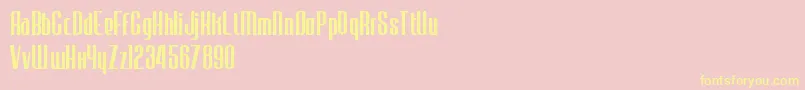 JecrFontRegular Font – Yellow Fonts on Pink Background