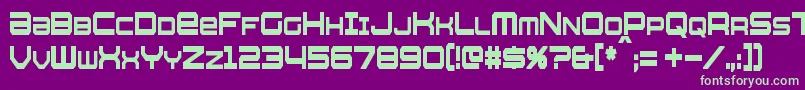 WhittleCondensed Font – Green Fonts on Purple Background
