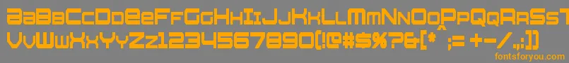 WhittleCondensed-Schriftart – Orangefarbene Schriften auf grauem Hintergrund