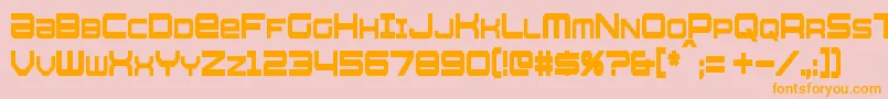 WhittleCondensed Font – Orange Fonts on Pink Background
