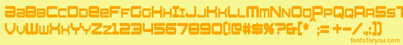 WhittleCondensed Font – Orange Fonts on Yellow Background