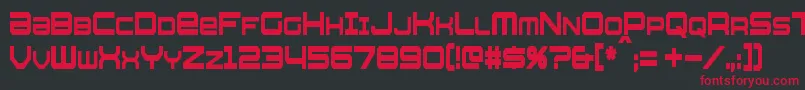 WhittleCondensed Font – Red Fonts on Black Background