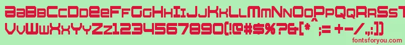 Police WhittleCondensed – polices rouges sur fond vert
